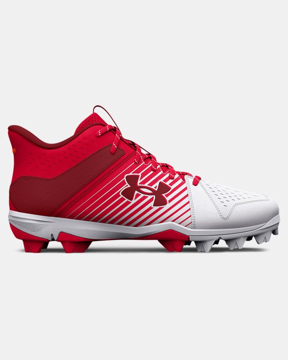 Men's UA Leadoff Mid RM Baseball Cleats in Red image number 0